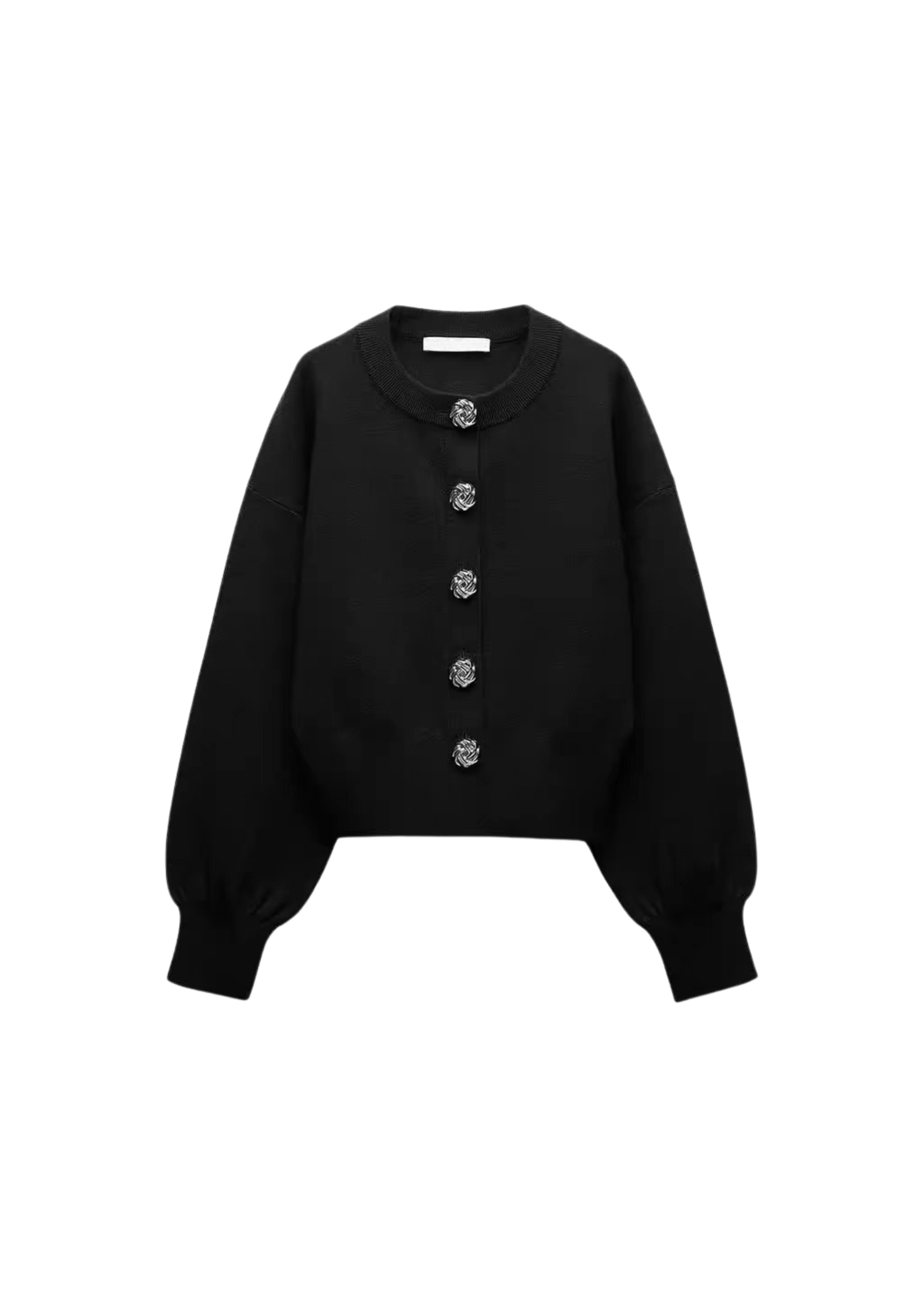 Elegante schwarze Strickjacke