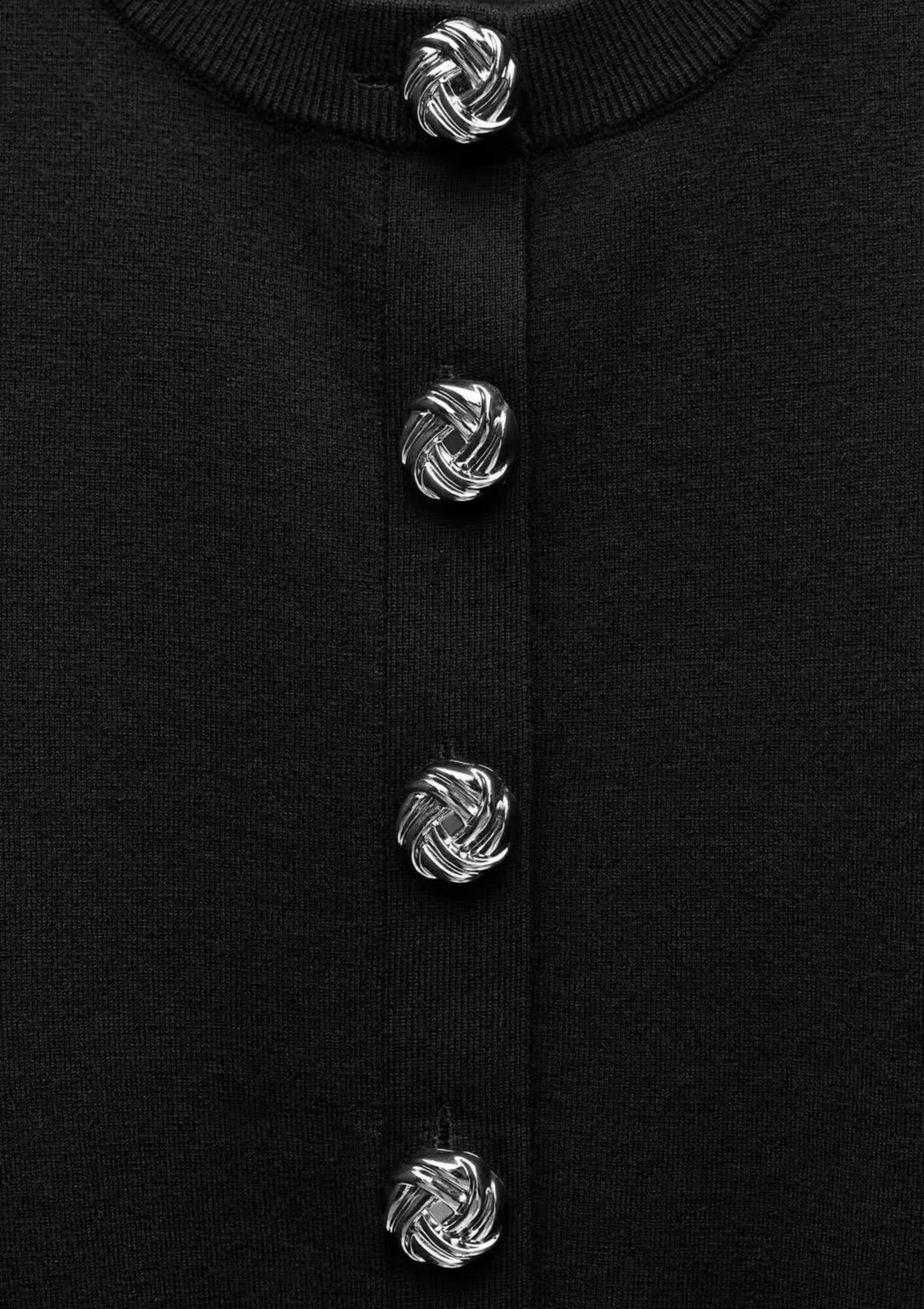 Elegante schwarze Strickjacke