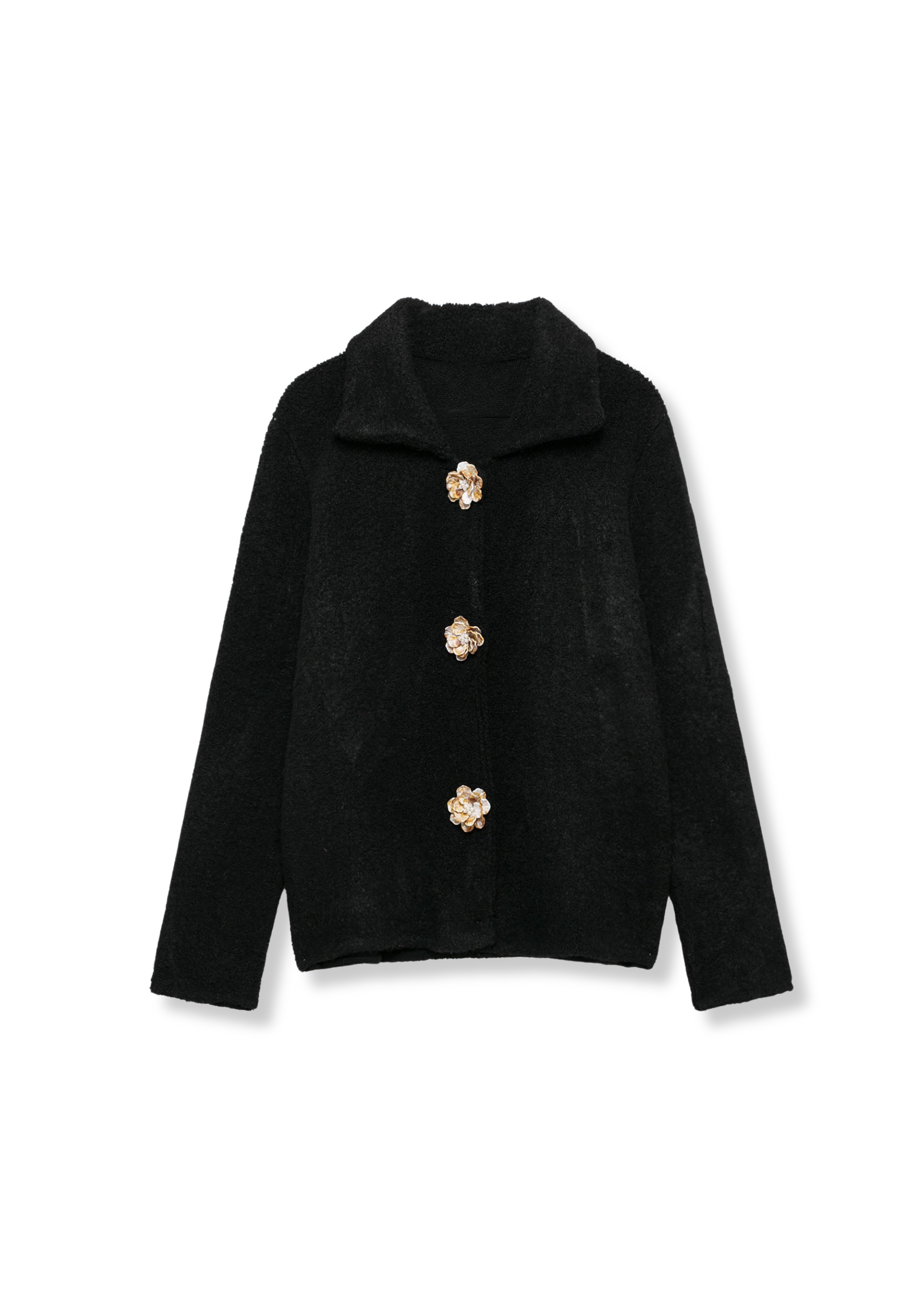 JACKE MIT PELZKNÖPFEN