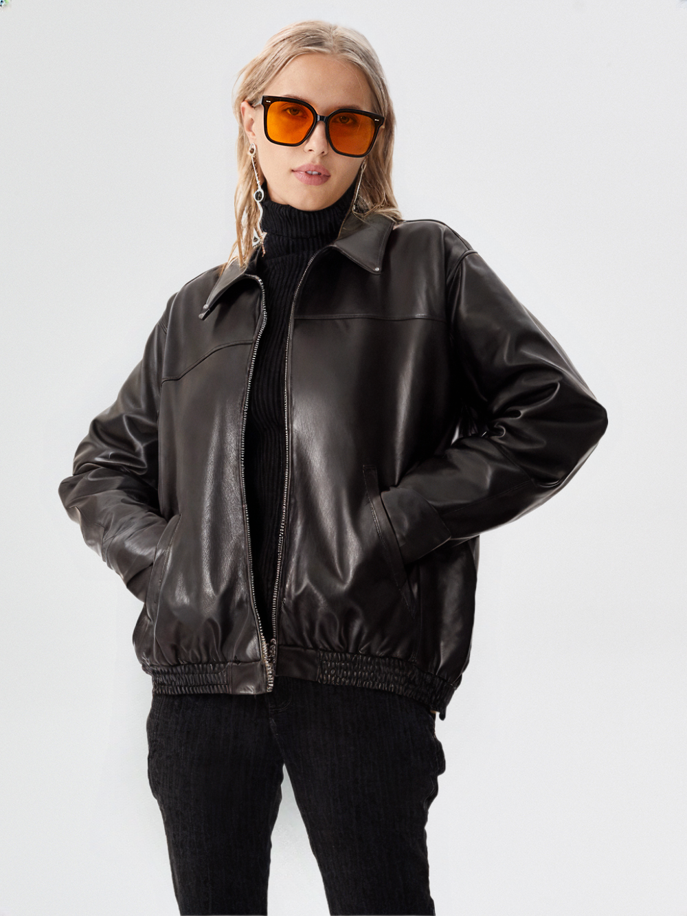 OVERSIZED LEDERJACKE